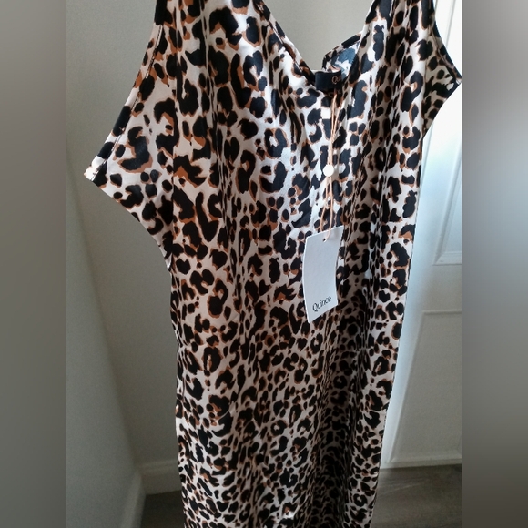 Quince 100% Silk Slip Dress. XL. Leopard. Washable. Perfect Condition. - Picture 8 of 13
